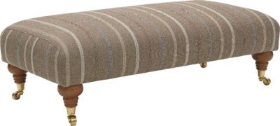 Heart of House - Sherbourne Striped Large Footstool - Mocha